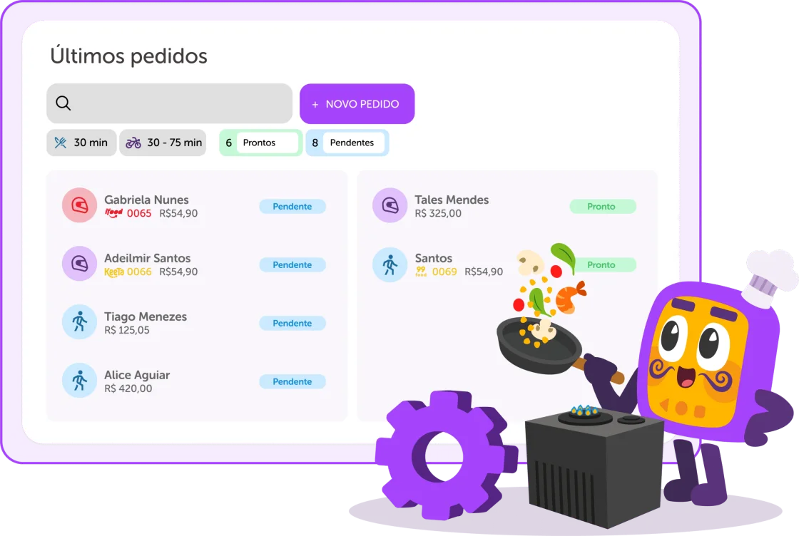 Sistema de gestão - Últimos pedidos